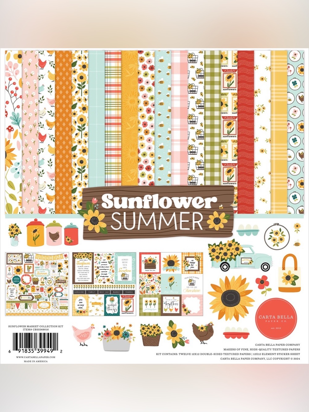 Echo Park Sunflower Summer 12x12 Collection Kit 🌻☀️